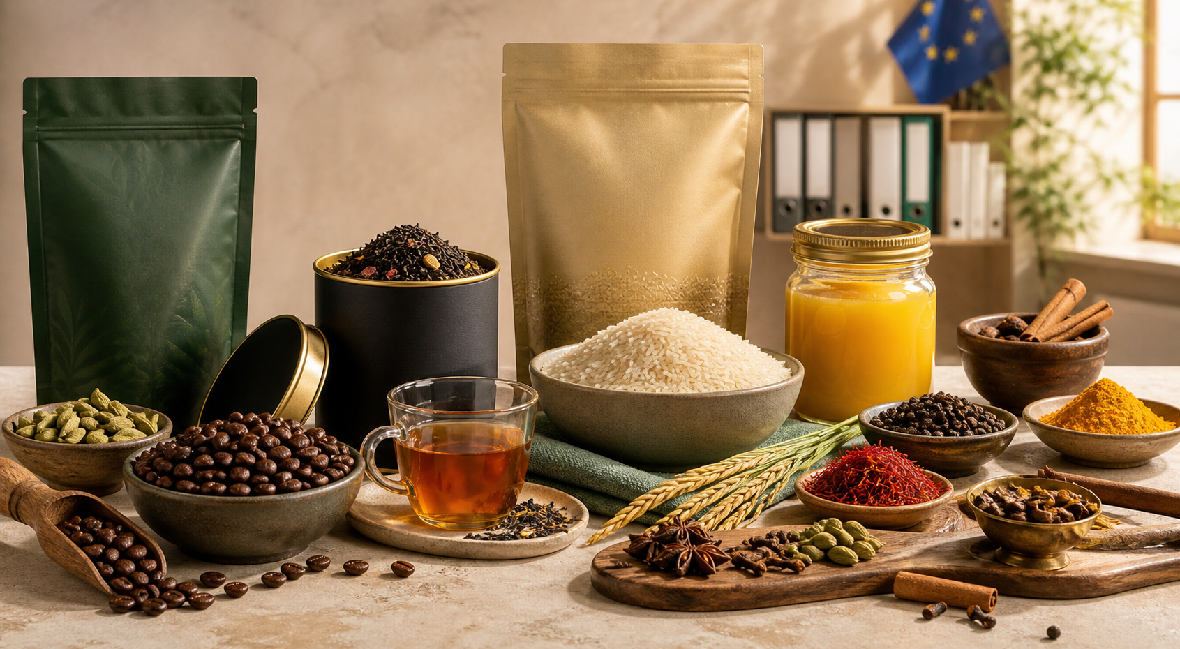 Premium Amberia Foods coffee, tea, rice and Indo-Asian pantry products for wholesale buyers