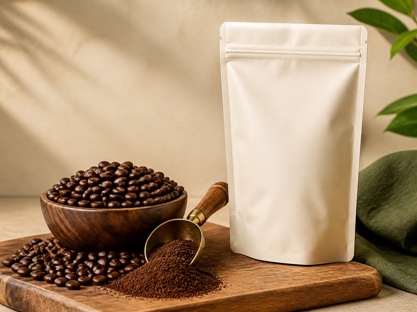 Premium roasted coffee beans and ground coffee prepared for wholesale supply