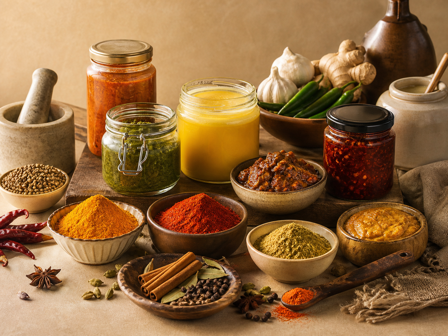 Premium Indo-Asian spices, ghee, sauces, pastes and pickles
