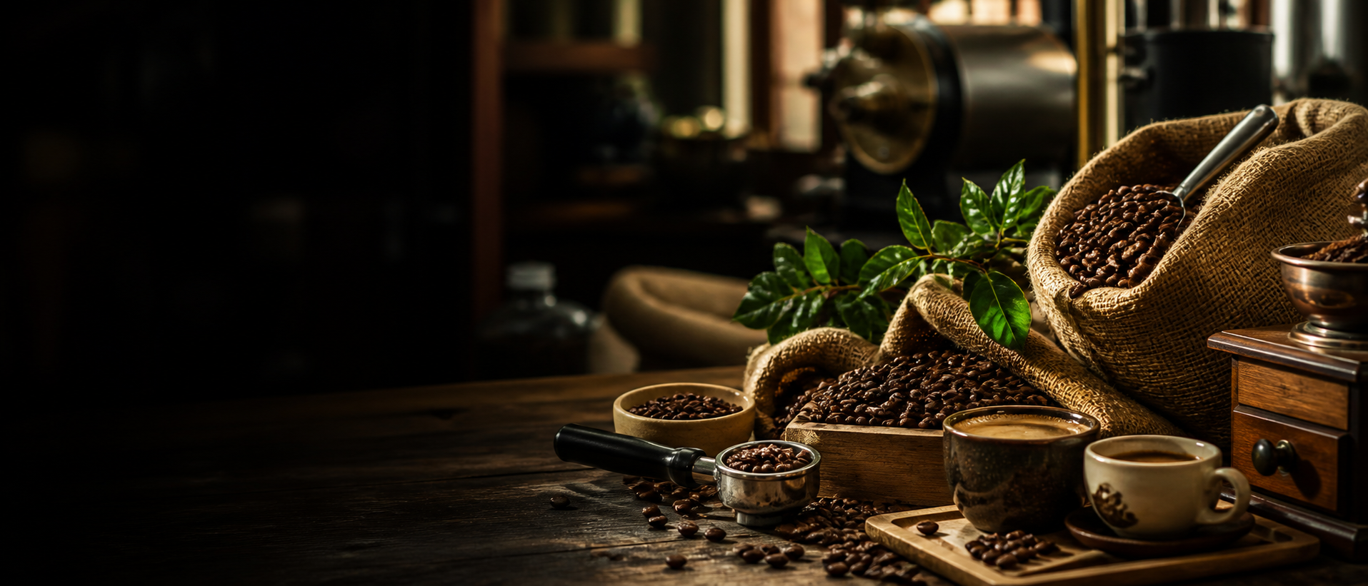 Premium coffee beans and roasts prepared for wholesale supply