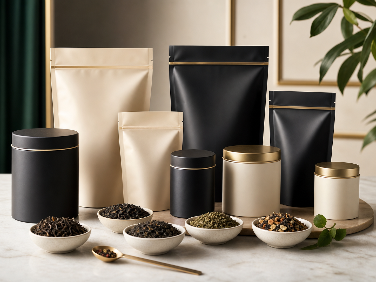 Private-label tea pouches and tins for brand programs